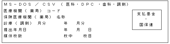 画像:MS-DOS/CSV形式(FD・MO用)のラベル見本